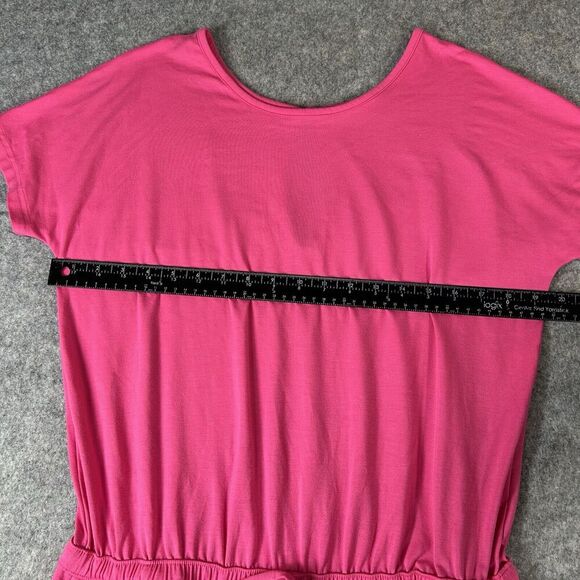 Columbia PFG Romper Womens Medium Pink Short Sleeves Drawstring Waist Casual - Picture 6 of 11